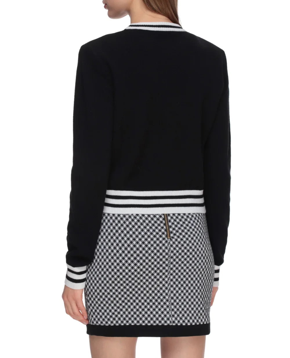 Шерстяной джемпер Balmain VF13120K225, черный цвет • Купить в интернет-магазине Kameron