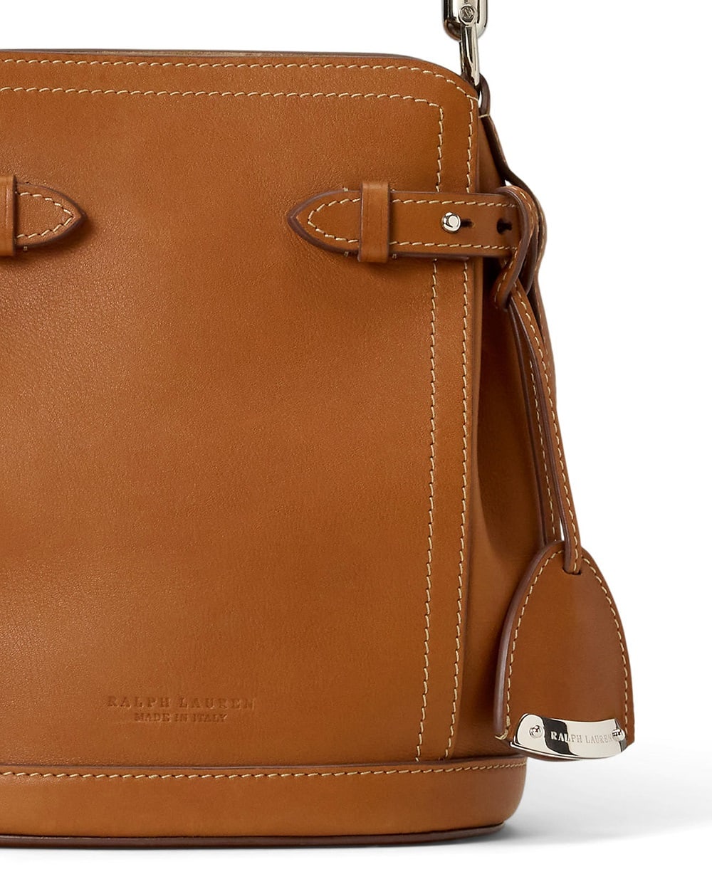 Кожаная сумка Ralph Bucket Ralph Lauren Collection 435977809003, коричневый цвет • Купить в интернет-магазине Kameron