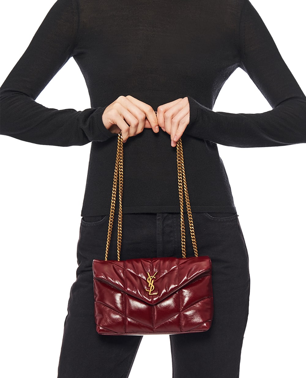 Сумка Saint Laurent 759337-AAFFA, бордовый цвет • Купить в интернет-магазине Kameron