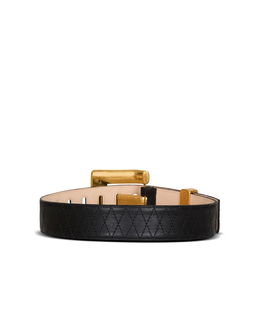 Ремень Anthem из телячьей кожи Balmain HN1WJ192LSS4, черный цвет • Купить в интернет-магазине Kameron