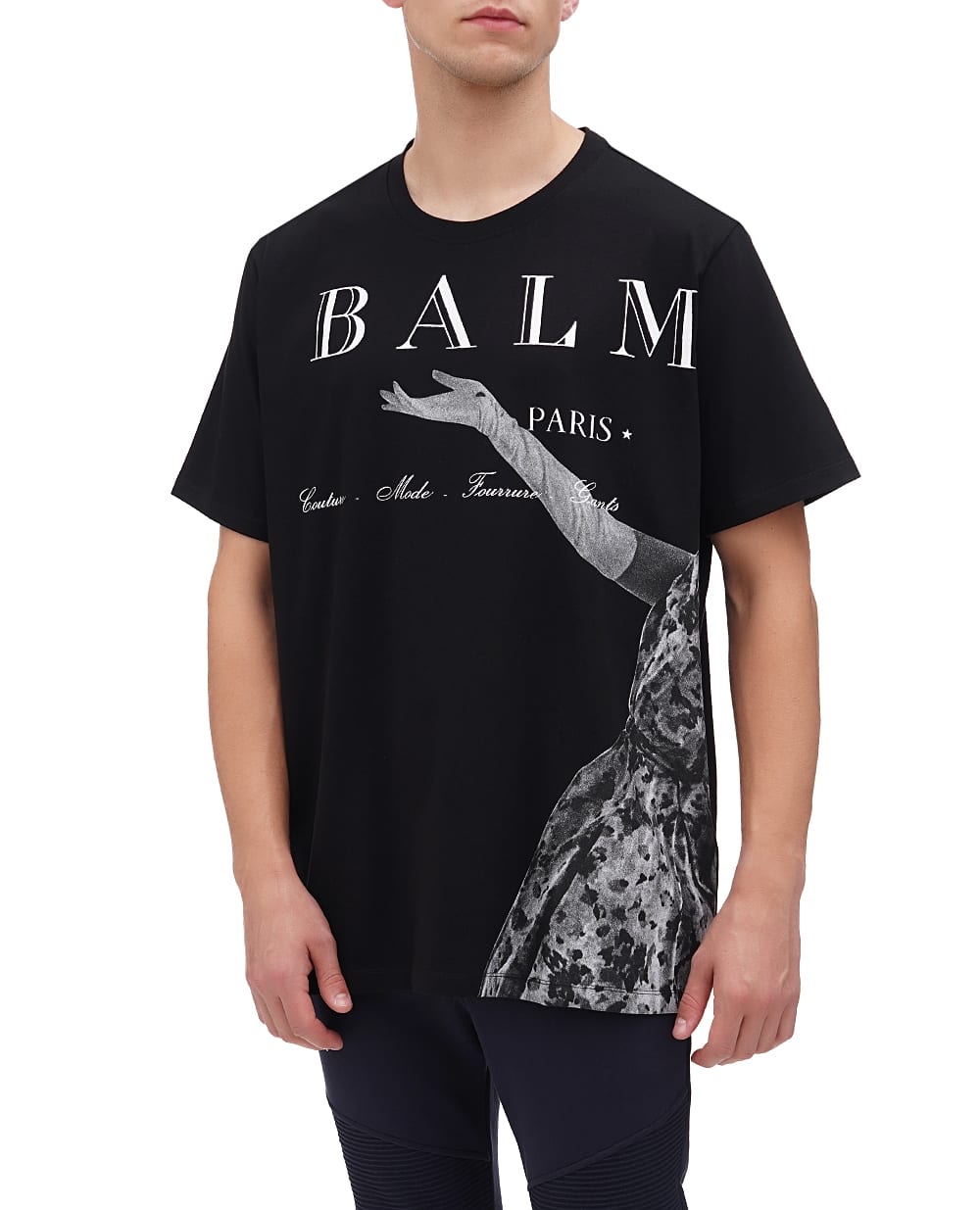 Футболка Balmain BH0EG010GD17, черный цвет • Купить в интернет-магазине Kameron