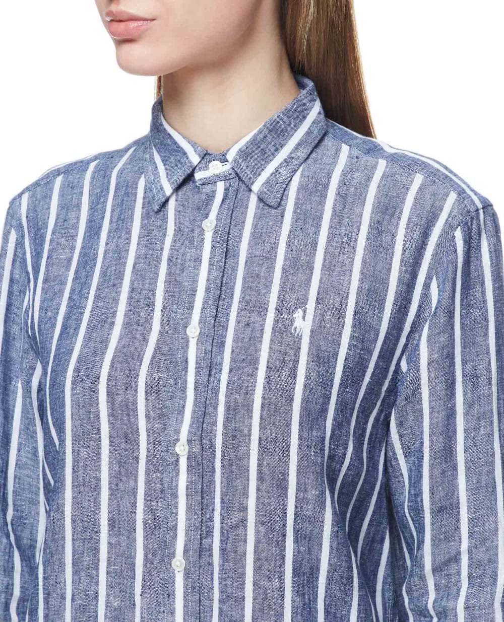 Льняная рубашка Polo Ralph Lauren 211780668009, синий цвет • Купить в интернет-магазине Kameron