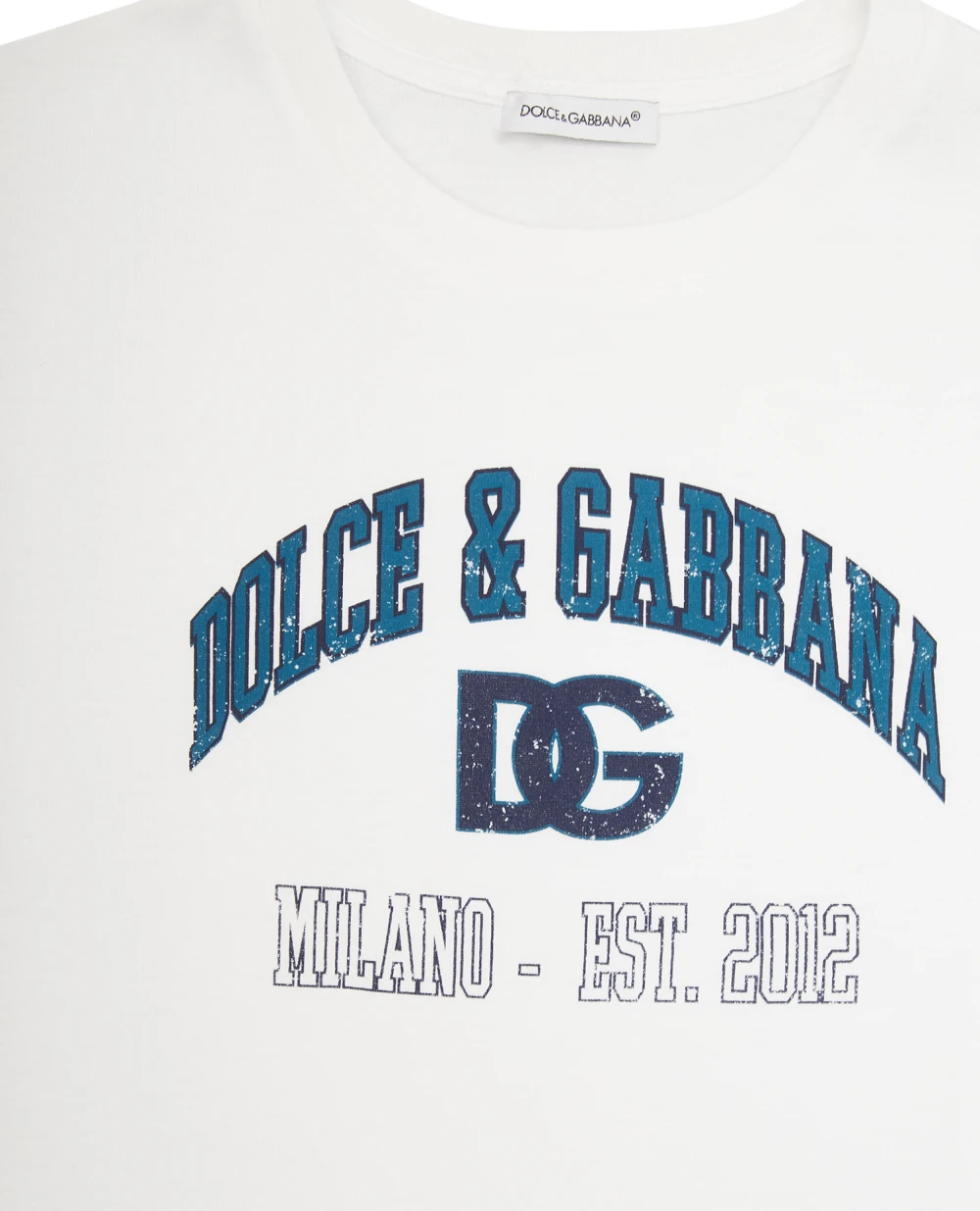 Детская футболка Dolce&Gabbana Kids L4JTEY-G7H3X-S, белый цвет • Купить в интернет-магазине Kameron