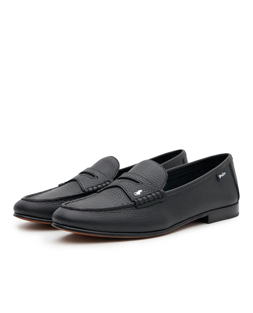 Лофери зі шкіри Polo Ralph Lauren 818P13264003, чорний колір • Купити в інтернет-магазині Kameron