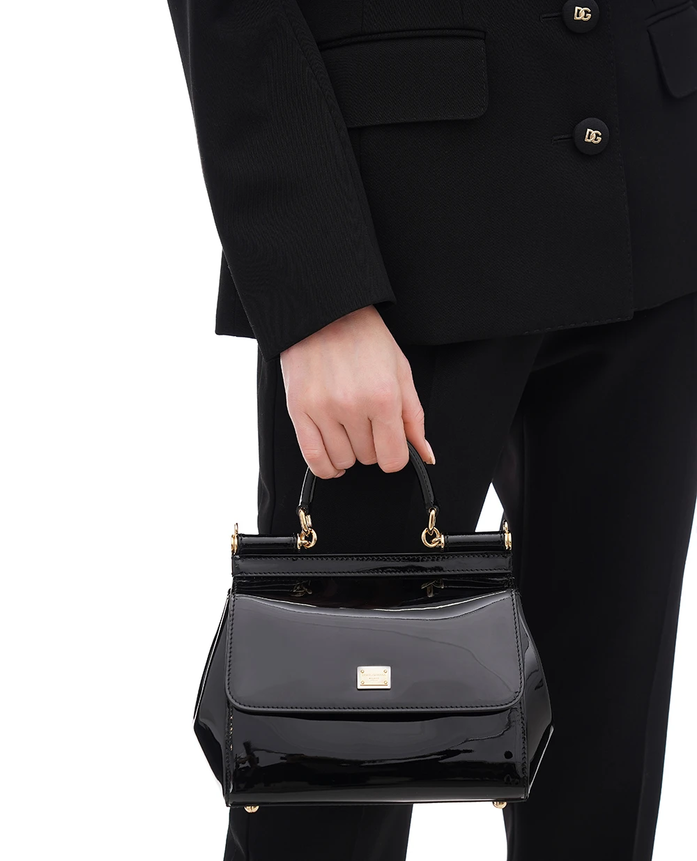 Шкіряна сумка Sicily Medium Dolce&Gabbana BB6003-B1471, чорний колір • Купити в інтернет-магазині Kameron