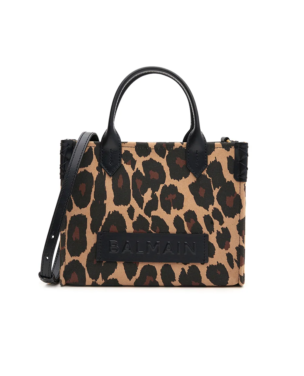 Сумка B-Army Mini с леопардовым принтом Balmain FN1FE818TCLQ, коричневый цвет • Купить в интернет-магазине Kameron