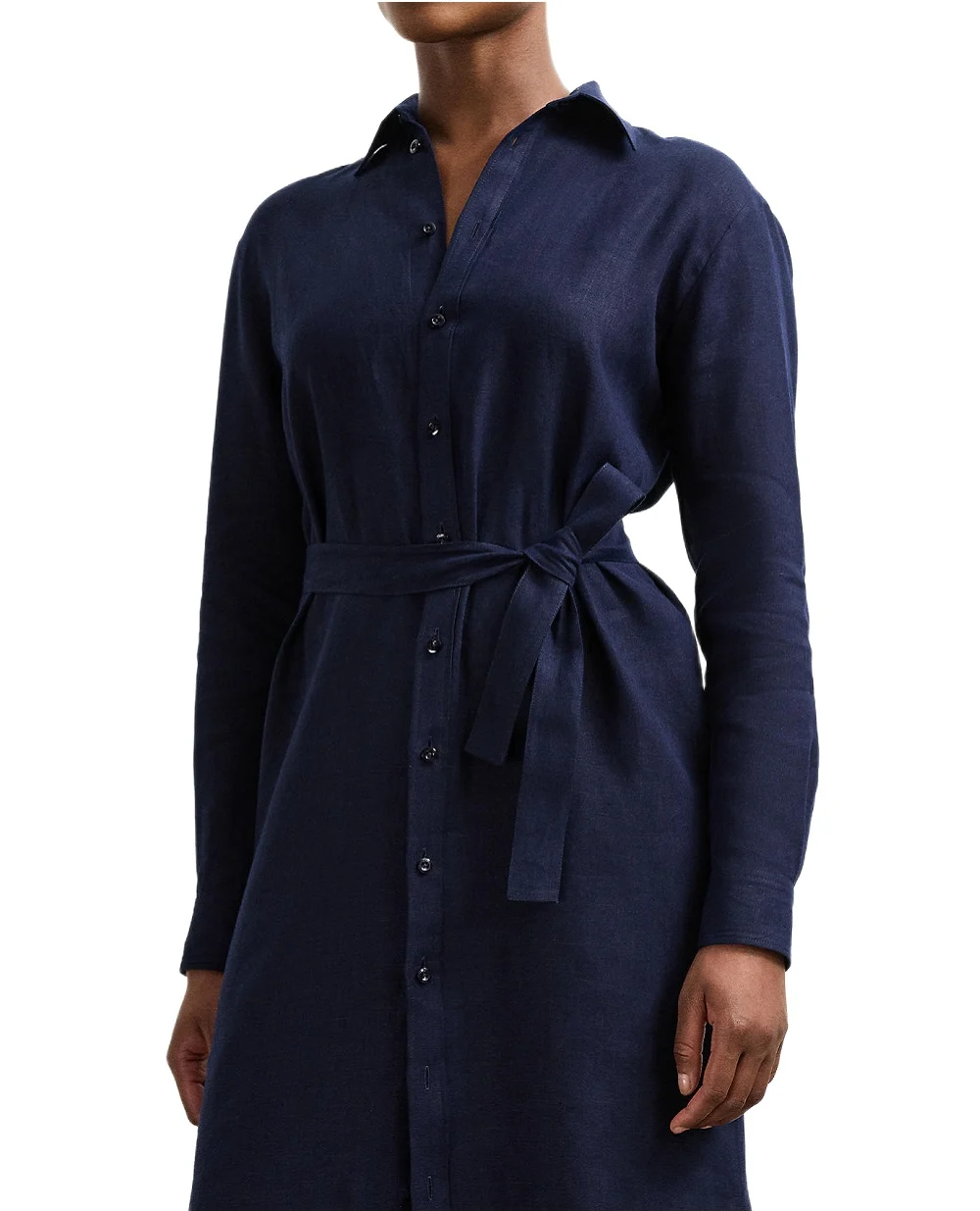 Льняное платье Ralph Lauren Collection 290955061001, темно-синий цвет • Купить в интернет-магазине Kameron