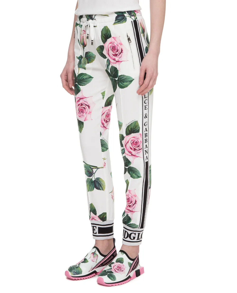 Спортивные брюки Dolce&Gabbana FTA1DT-FSRMB, белый цвет • Купить в интернет-магазине Kameron