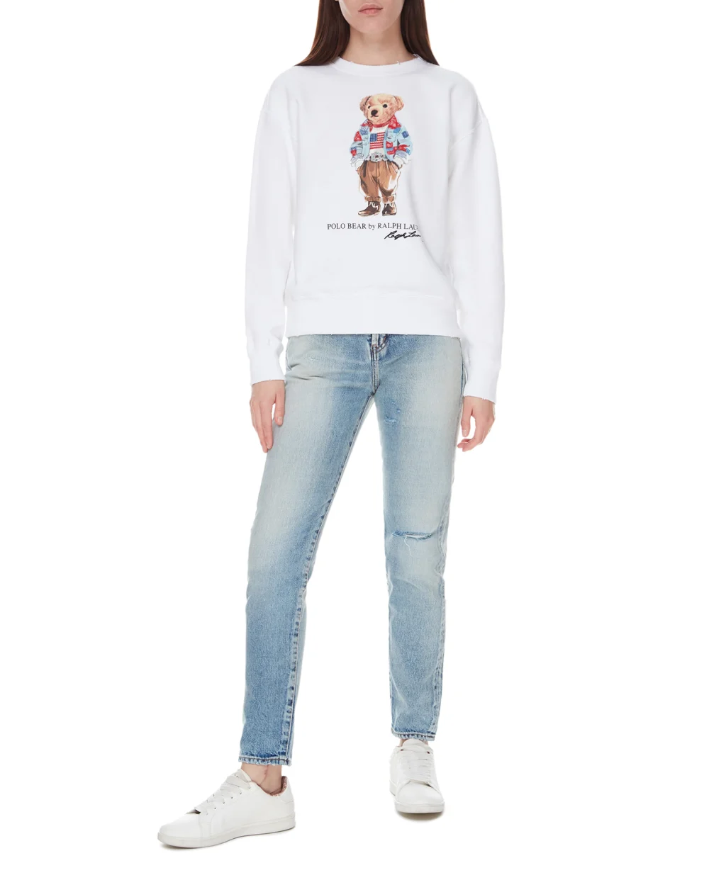 Свитшот Polo Ralph Lauren 211843273001, белый цвет • Купить в интернет-магазине Kameron