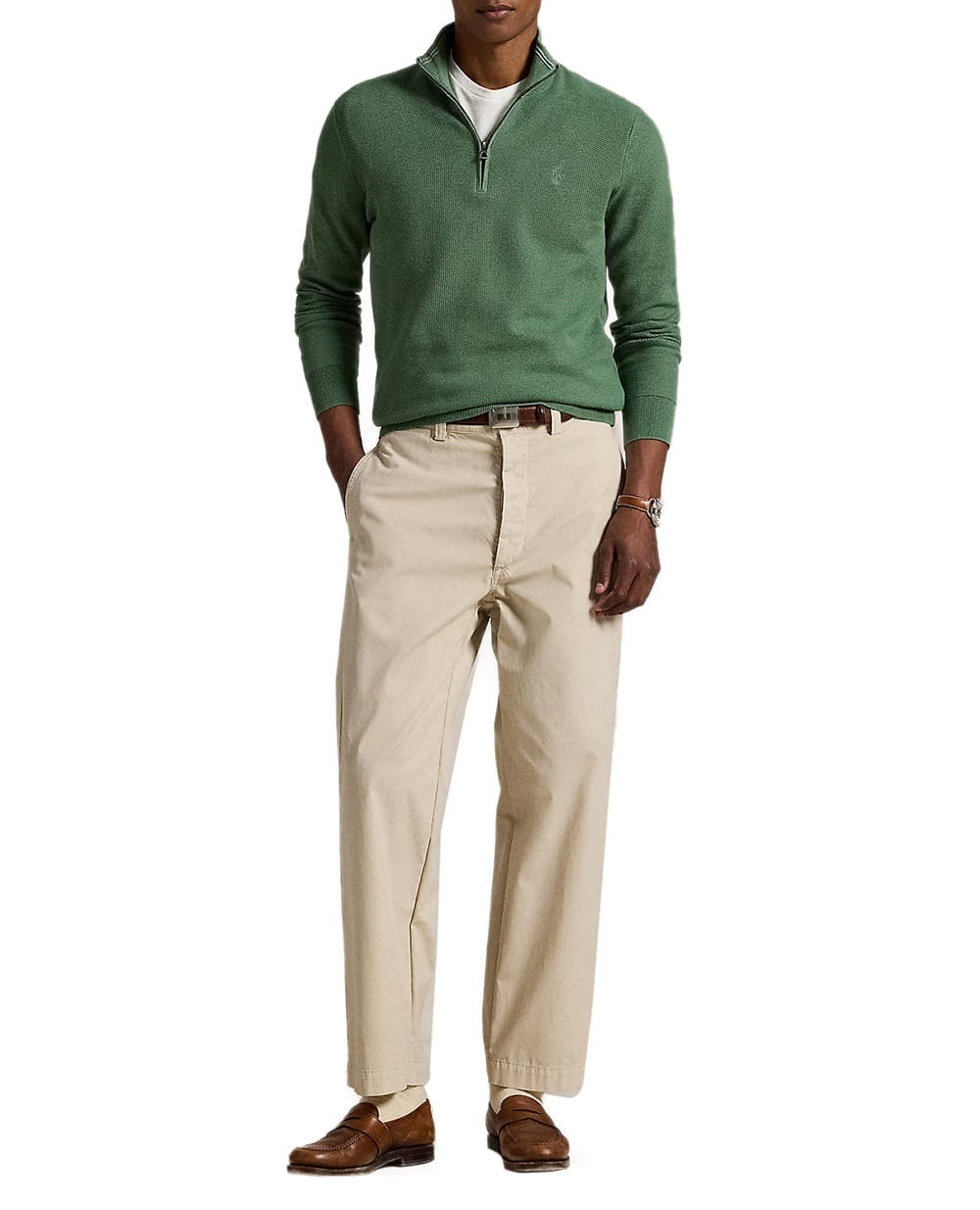 Джемпер на молнии Polo Ralph Lauren 710932304522, зеленый цвет • Купить в интернет-магазине Kameron