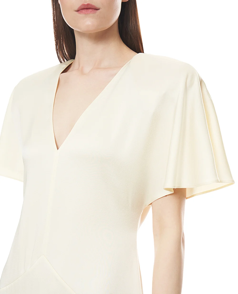 Платье атласное миди Stella McCartney 6A06573FU302, желтый цвет • Купить в интернет-магазине Kameron