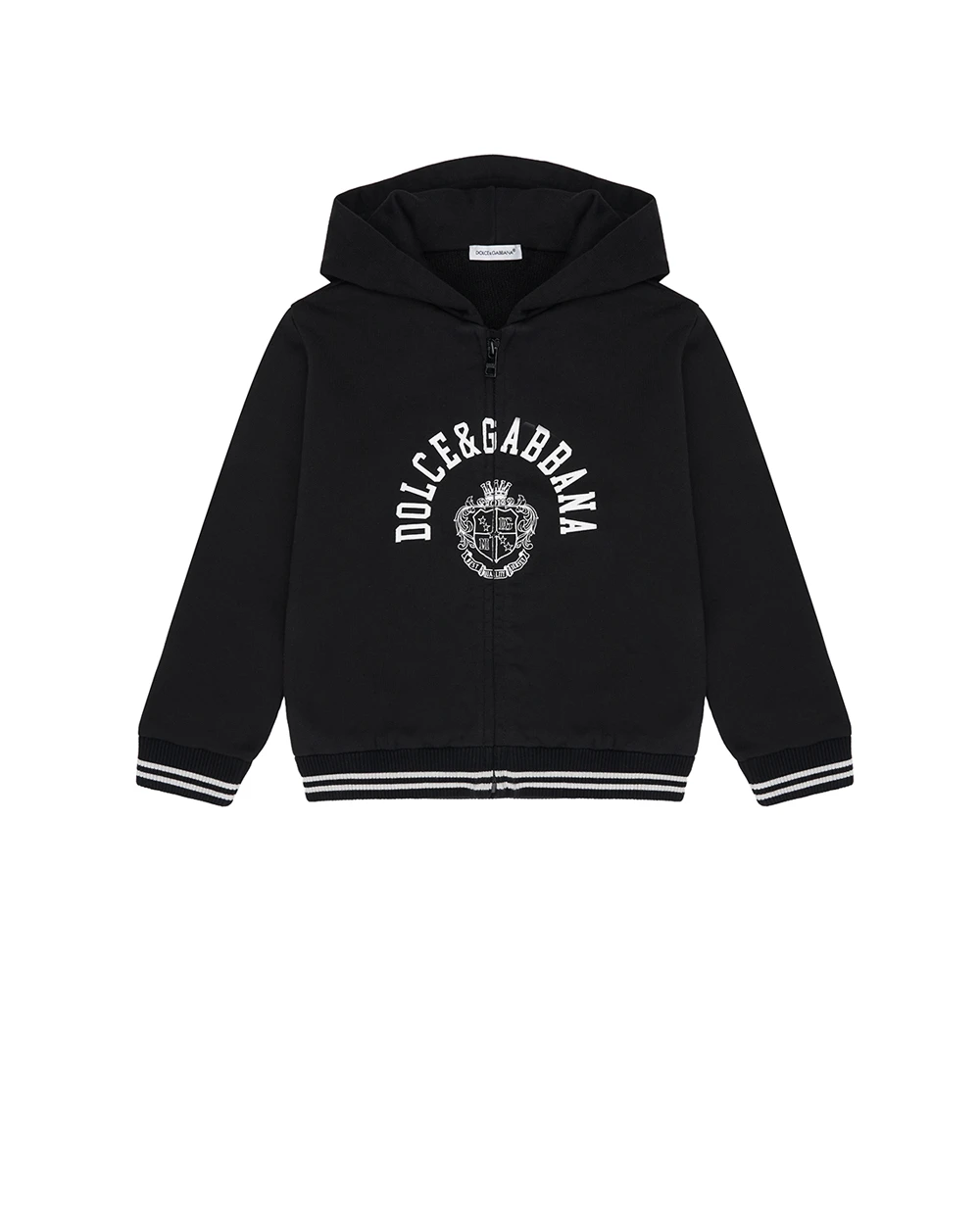 Детская толстовка с капюшоном (костюм) Dolce&Gabbana Kids L1JWIT-G7PTH, черный цвет • Купить в интернет-магазине Kameron