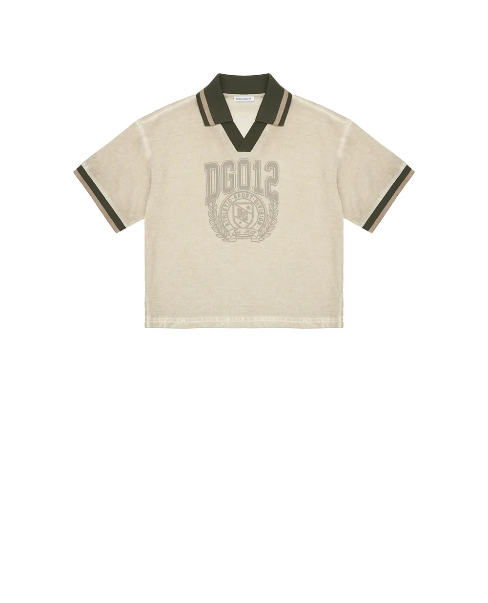 Детская поло-рубашка Dolce&Gabbana Kids L4JTJO-G7PRM-B, бежевый цвет • Купить в интернет-магазине Kameron