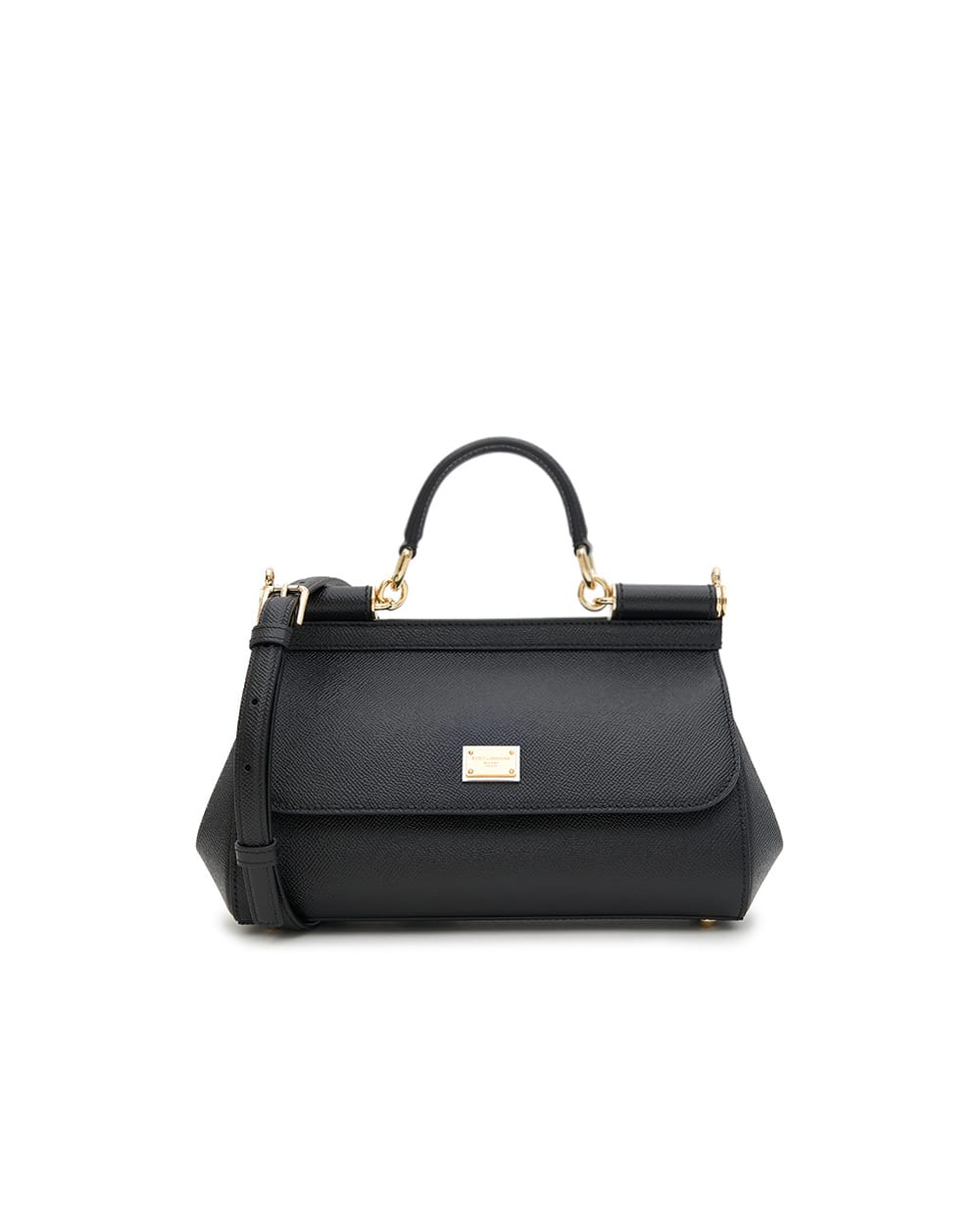 Кожаная сумка Sicily Dolce&Gabbana BB7652-B1001, черный цвет • Купить в интернет-магазине Kameron