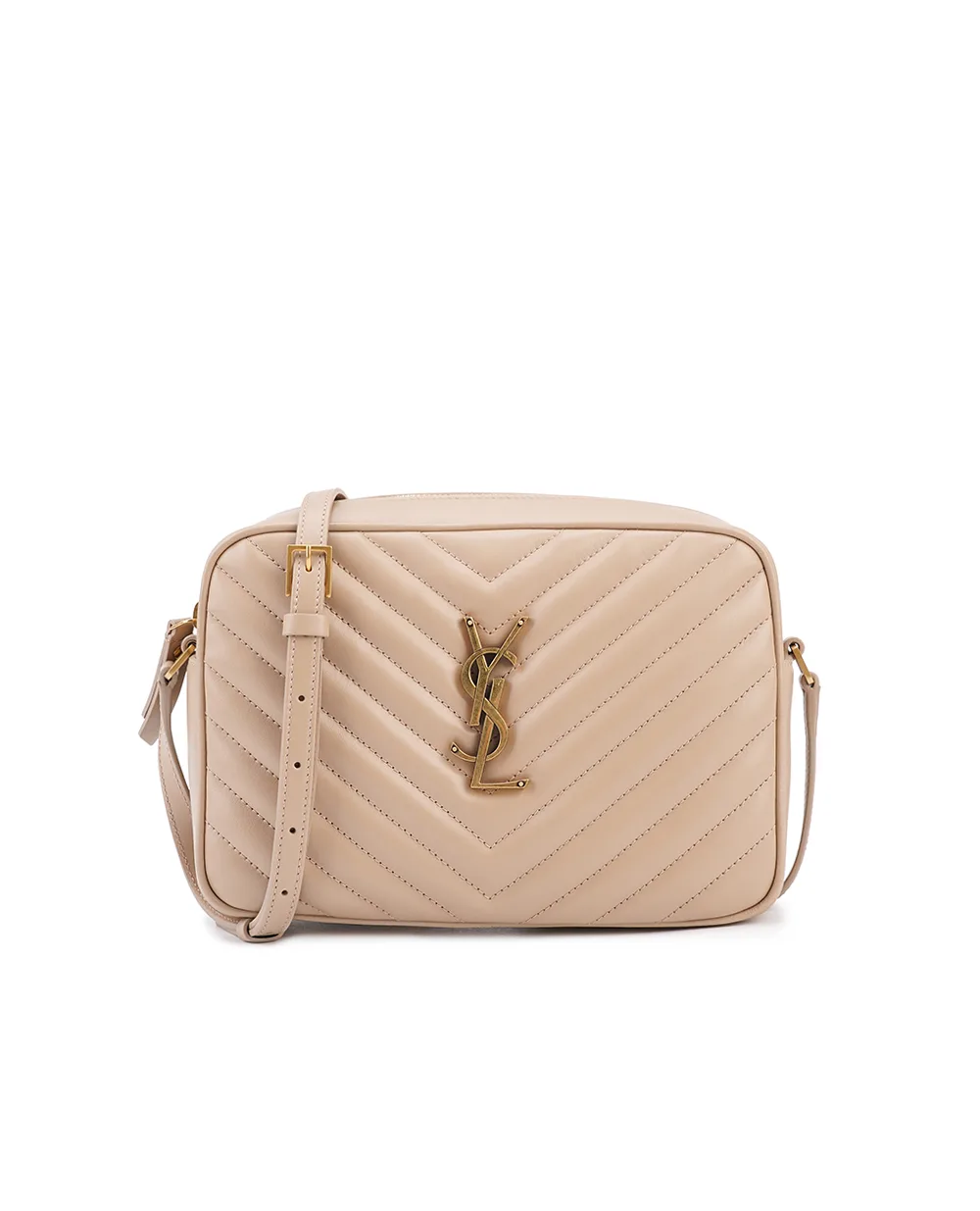 Кожаная сумка Lou Camera Bag Saint Laurent 761554-DV707, бежевый цвет • Купить в интернет-магазине Kameron