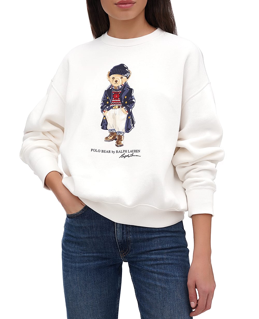 Свитшот Polo Bear Polo Ralph Lauren 211947947001, белый цвет • Купить в интернет-магазине Kameron