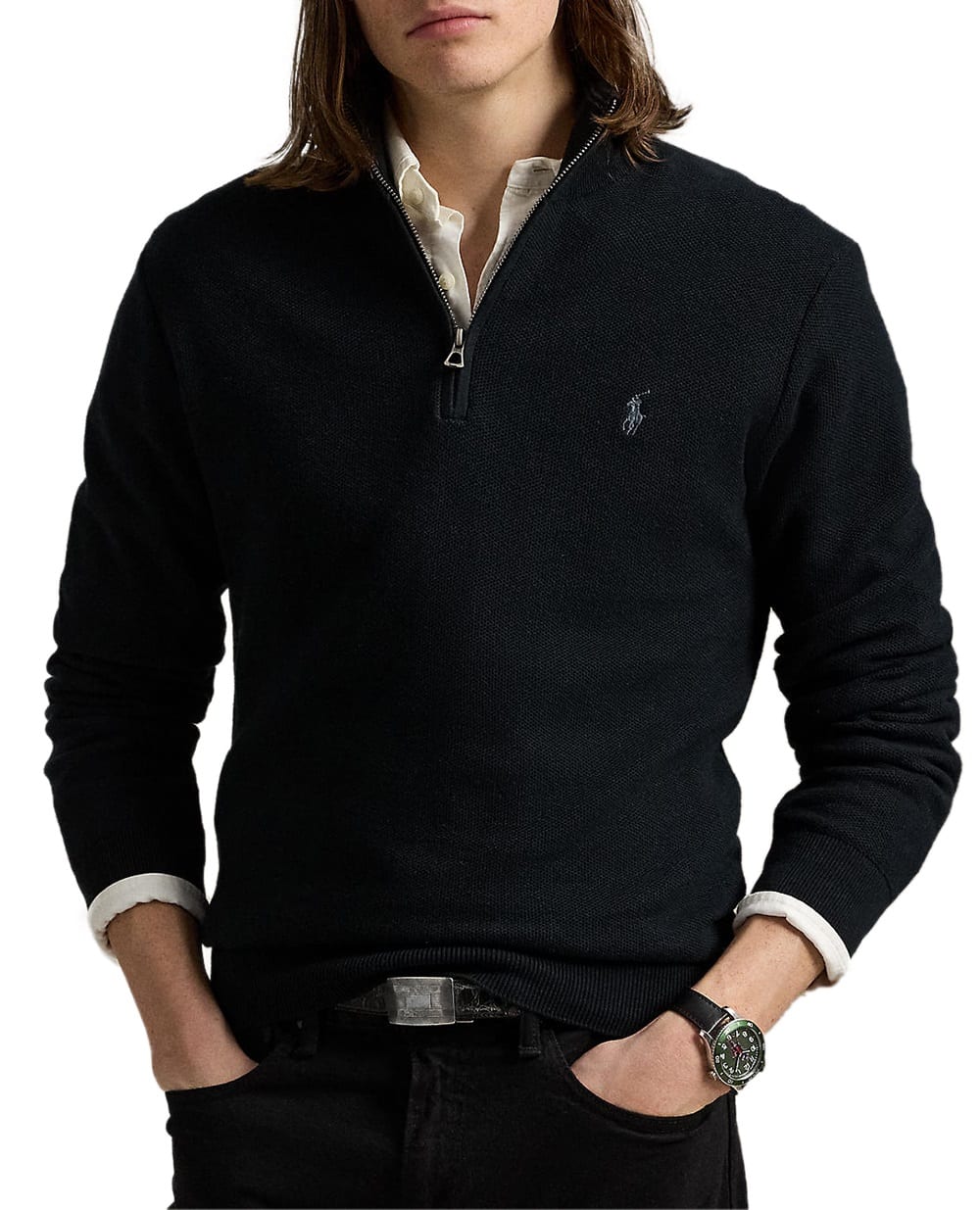 Джемпер на молнии Polo Ralph Lauren 710932304505, темно-синий цвет • Купить в интернет-магазине Kameron