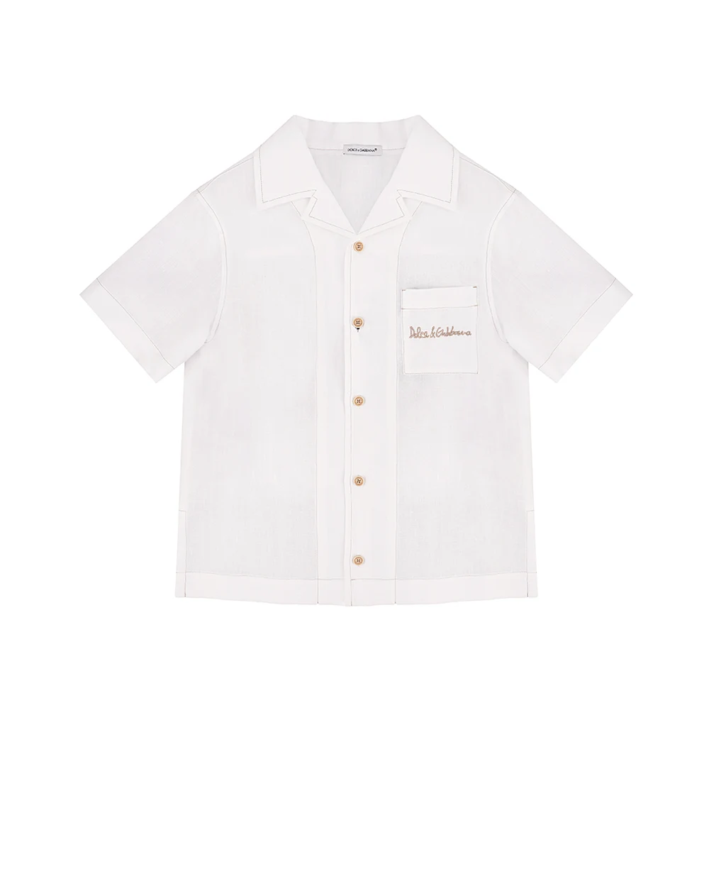 Дитяча сорочка Dolce&Gabbana Kids L44S24-FU4LH-S, білий колір • Купити в інтернет-магазині Kameron