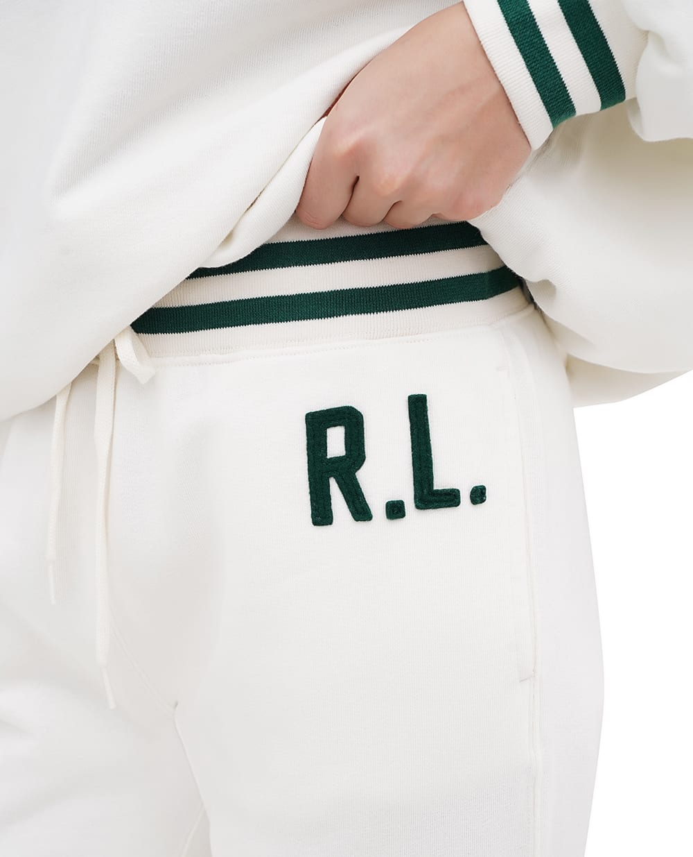Спортивные брюки (костюм) Polo Ralph Lauren 211941212001, белый цвет • Купить в интернет-магазине Kameron