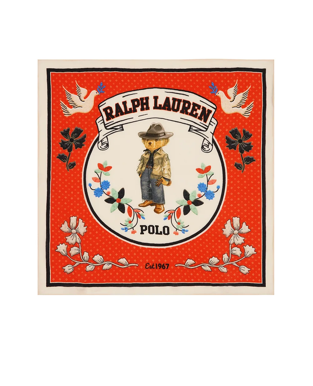 Платок Polo Bear Polo Ralph Lauren 455954342001, разноцветный цвет • Купить в интернет-магазине Kameron