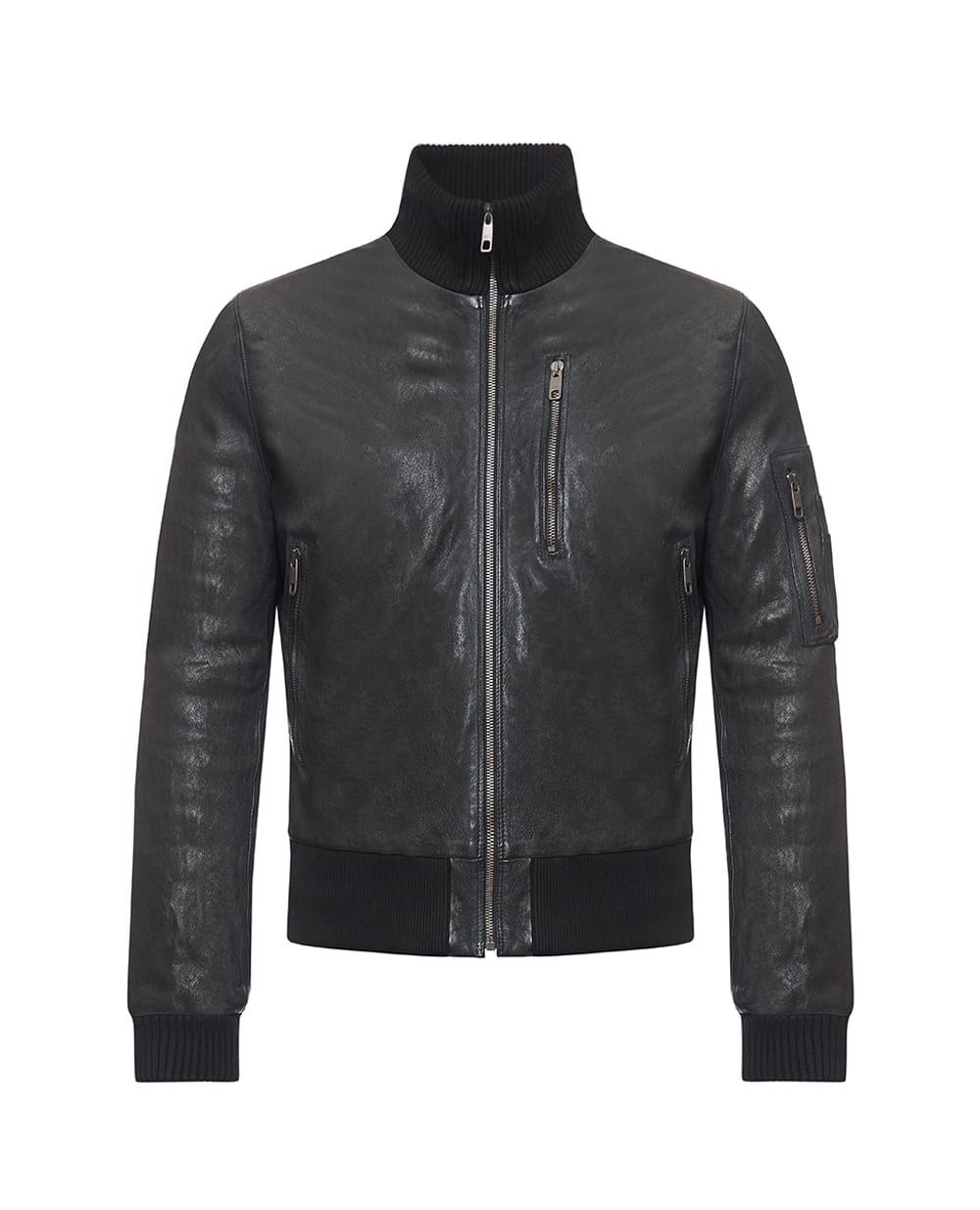 Куртка из кожи Dolce&Gabbana G9BQOL-HULXI, черный цвет • Купить в интернет-магазине Kameron