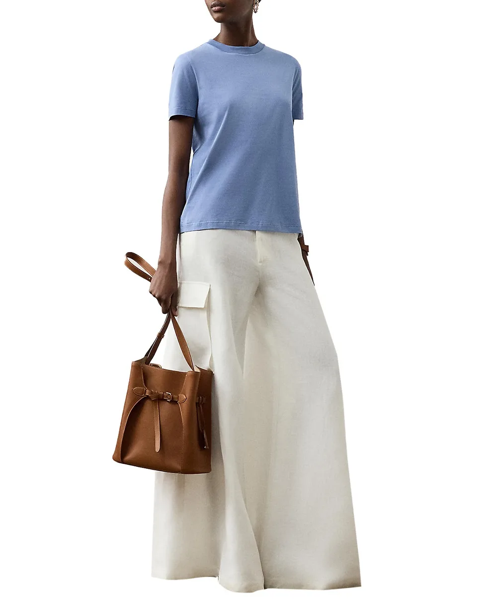 Футболка Ralph Lauren Collection 290965862012, голубой цвет • Купить в интернет-магазине Kameron