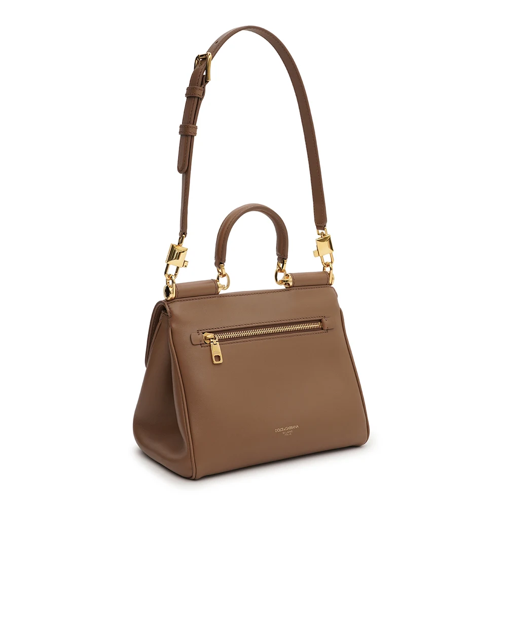 Кожаная сумка My Sicily Dolce&Gabbana BB7781-B7321, коричневый цвет • Купить в интернет-магазине Kameron