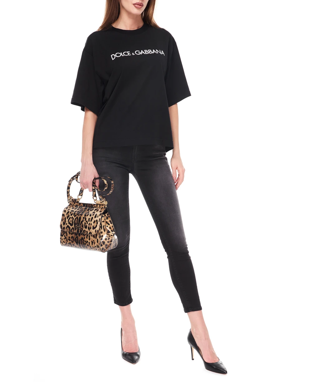Кожаная сумка Sicily Large Dolce&Gabbana BB6002-AM568, коричневый цвет • Купить в интернет-магазине Kameron