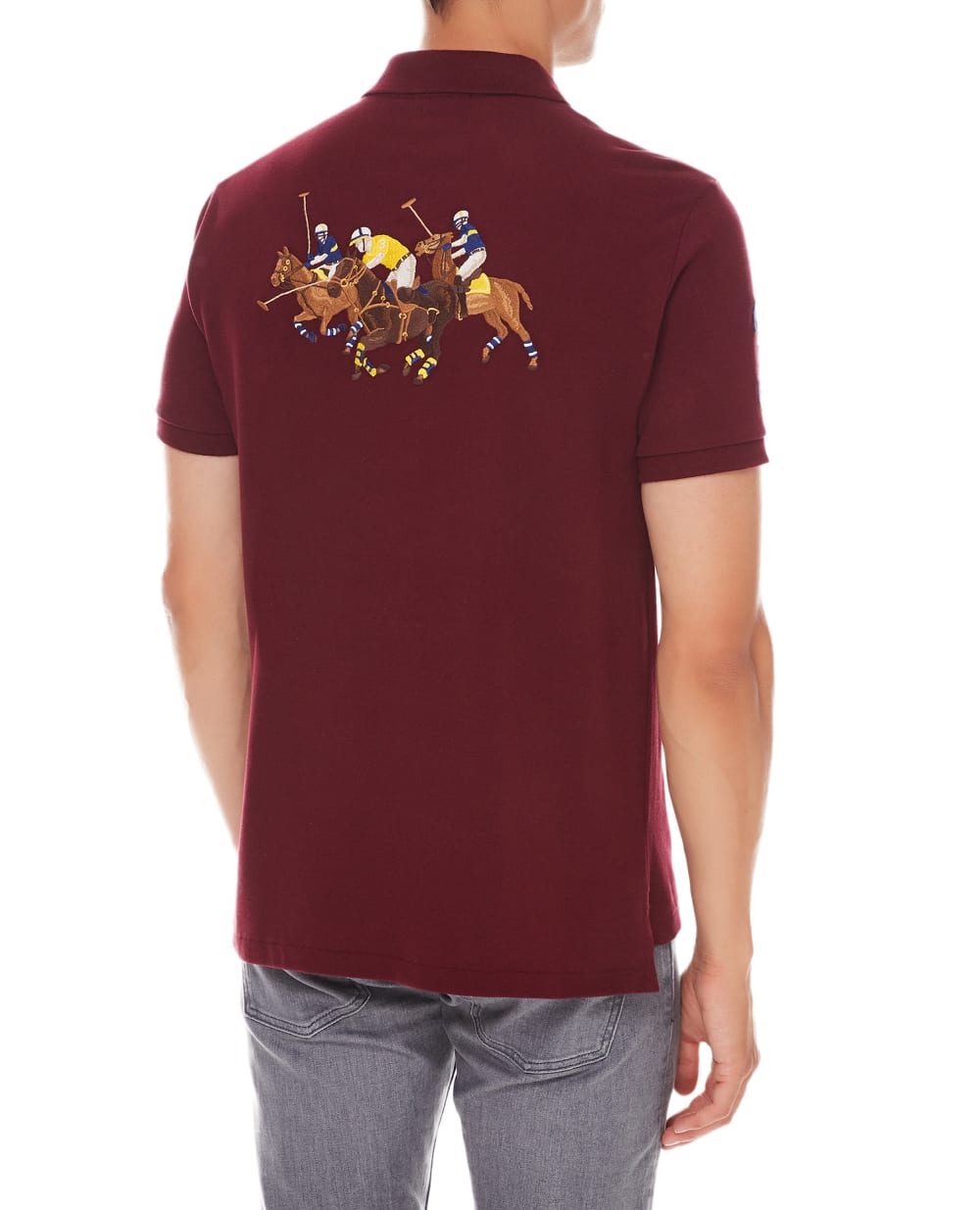 Поло Polo Ralph Lauren 710850303001, бордовый цвет • Купить в интернет-магазине Kameron