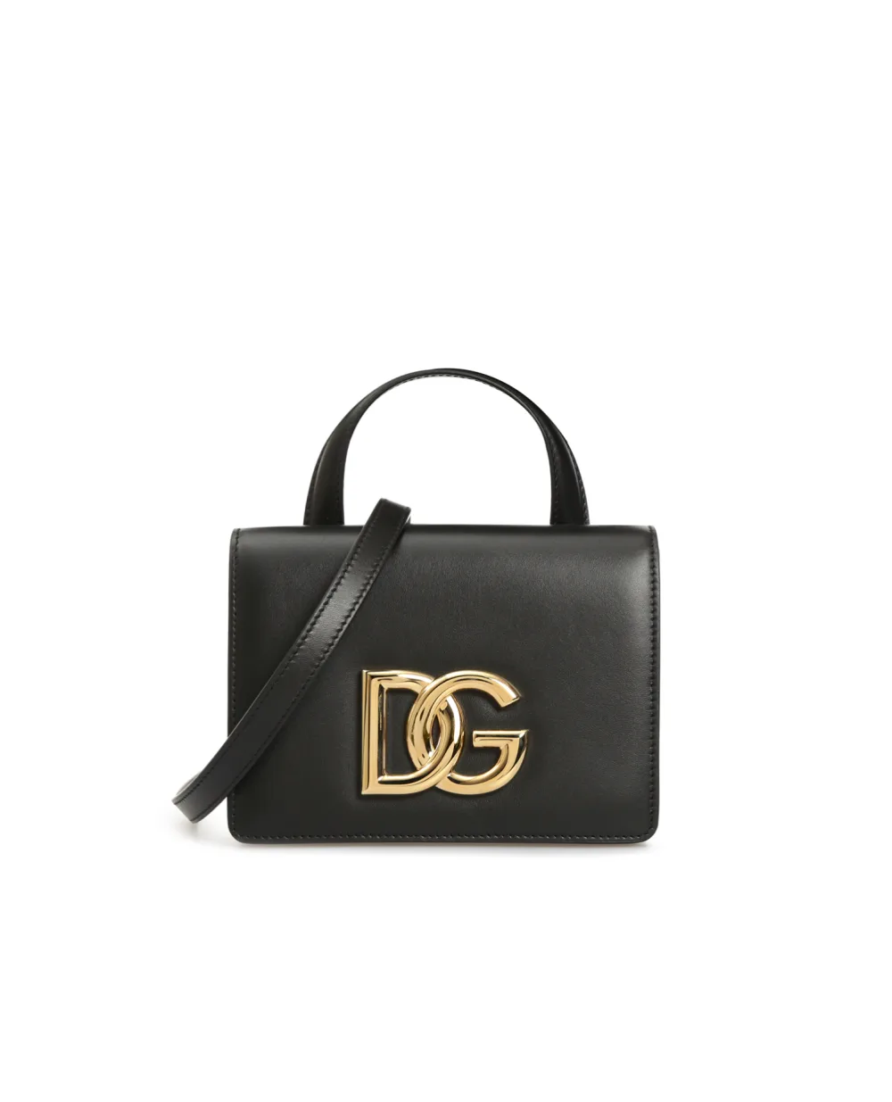Кожаная сумка Millennials Dolce&Gabbana BB7078-AW576, черный цвет • Купить в интернет-магазине Kameron