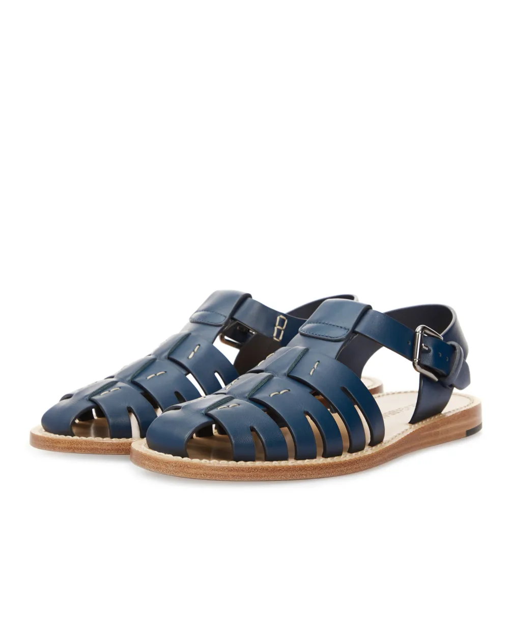 Кожаные сандалии Dolce&Gabbana A80160-AV385, синий цвет • Купить в интернет-магазине Kameron