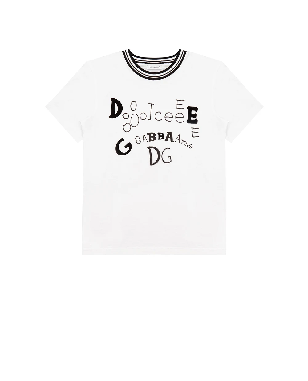 Футболка Dolce&Gabbana Kids L5JTFU-G7XCH-S, белый цвет • Купить в интернет-магазине Kameron