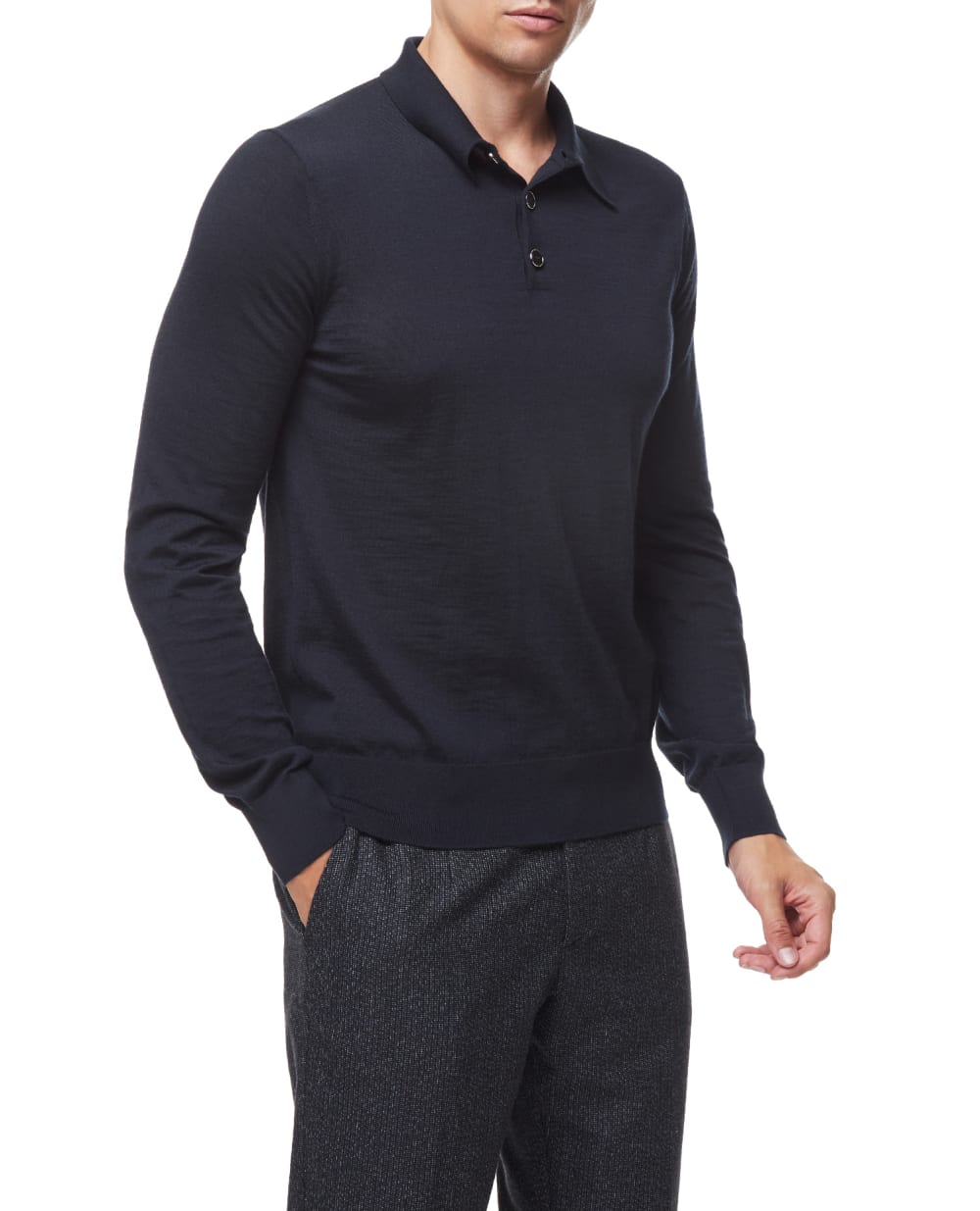 Кашемірове поло Dolce&Gabbana GX619T-JAWND, темно-синій колір • Купити в інтернет-магазині Kameron