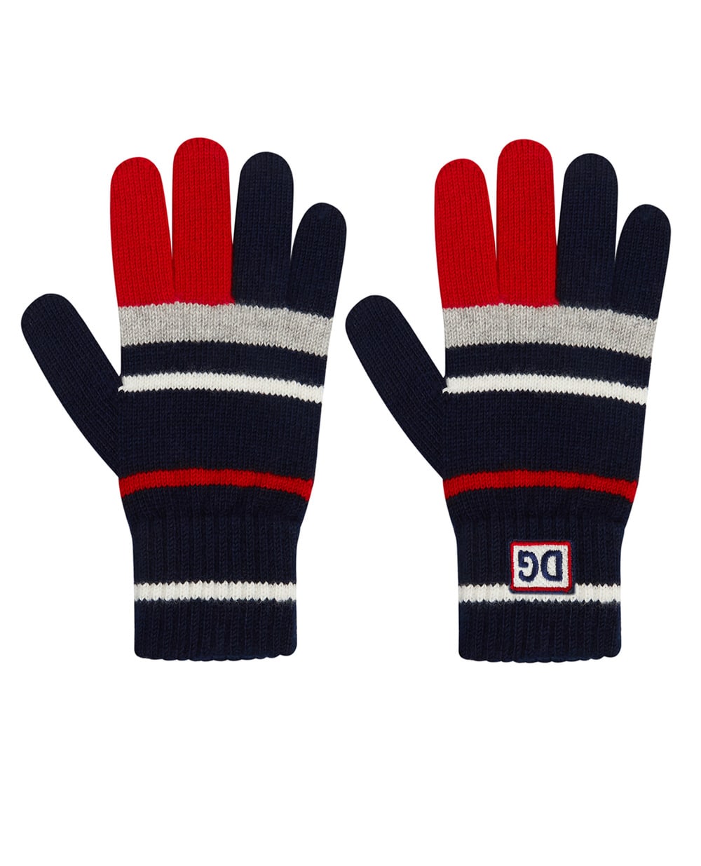Шерстяные перчатки Dolce&Gabbana Kids LBKA66-JBVE4, синий цвет • Купить в интернет-магазине Kameron