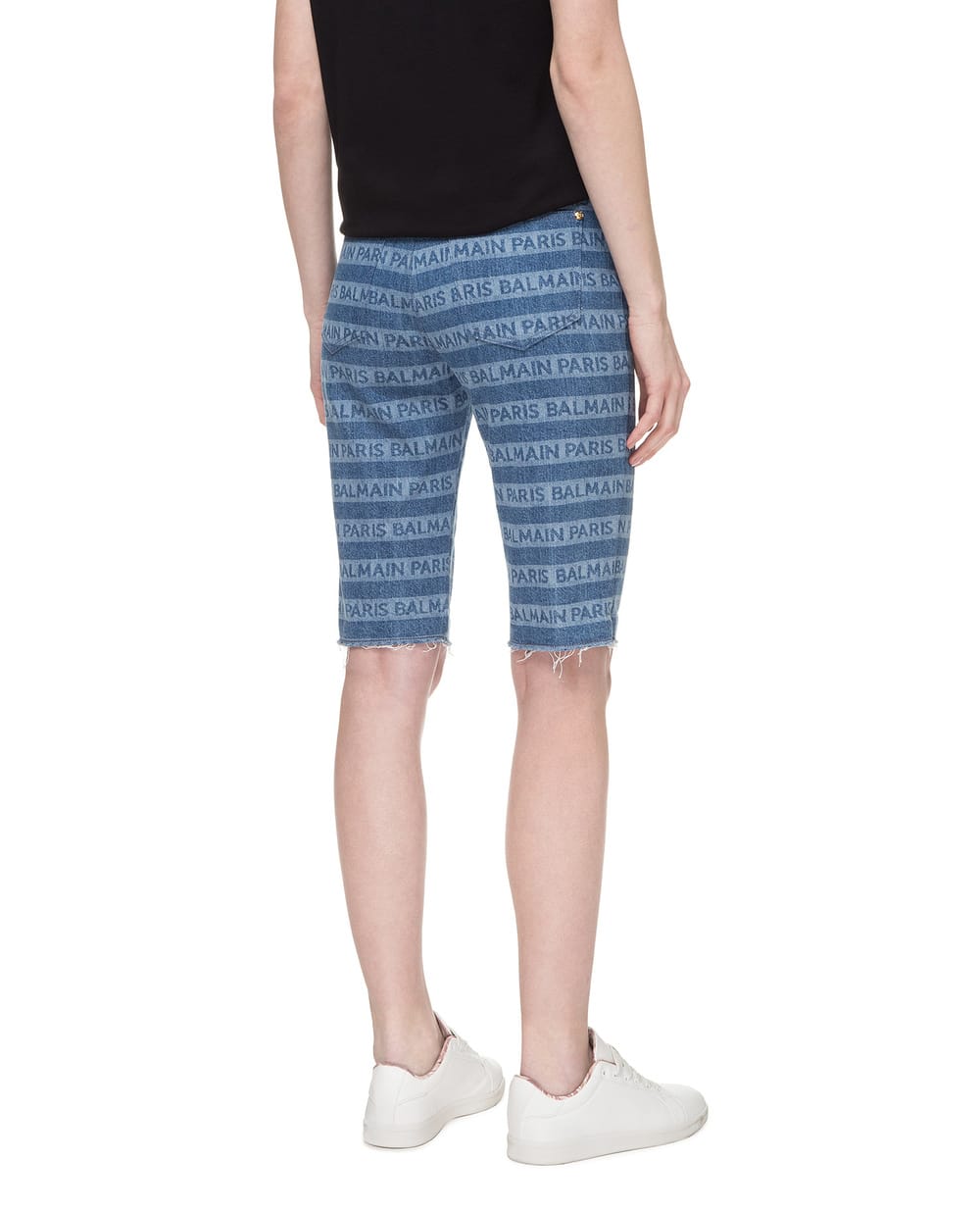 Джинсовые шорты Balmain RF15268D036, синий цвет • Купить в интернет-магазине Kameron