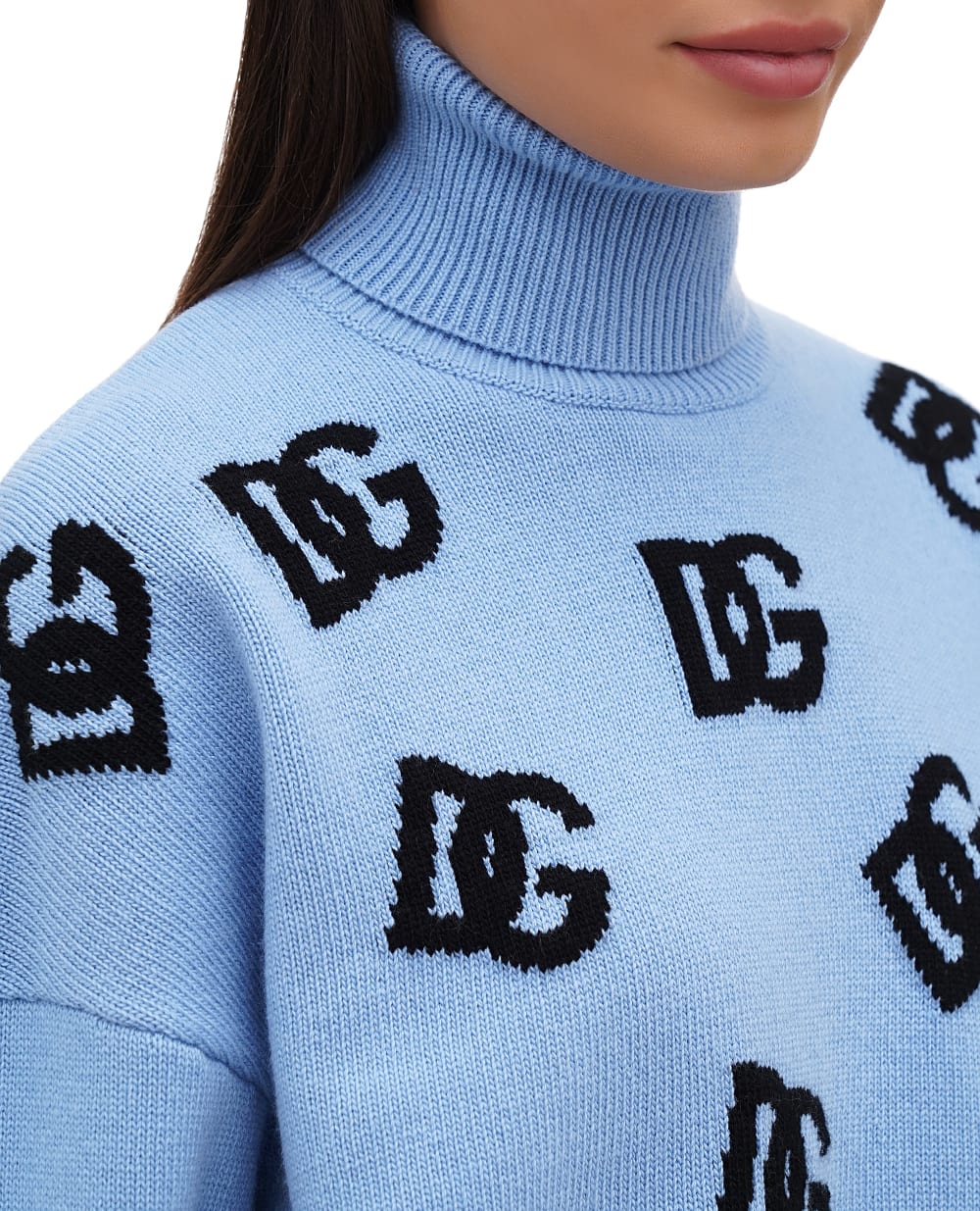 Свитер Dolce&Gabbana FXW04T-JCVZL, голубой цвет • Купить в интернет-магазине Kameron