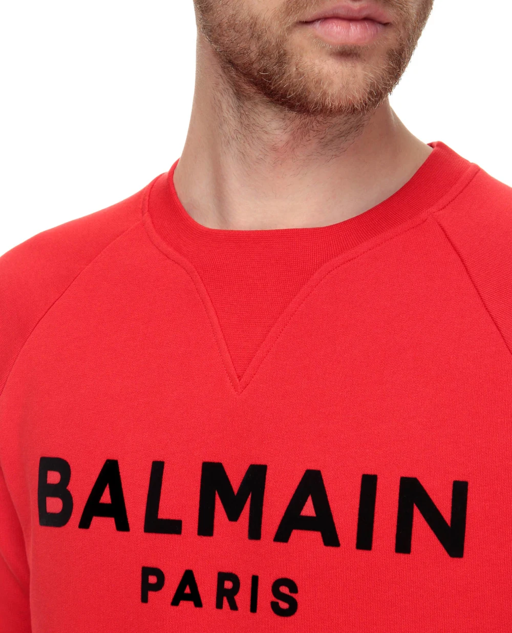 Свитшот Balmain VH1JQ005B042, красный цвет • Купить в интернет-магазине Kameron