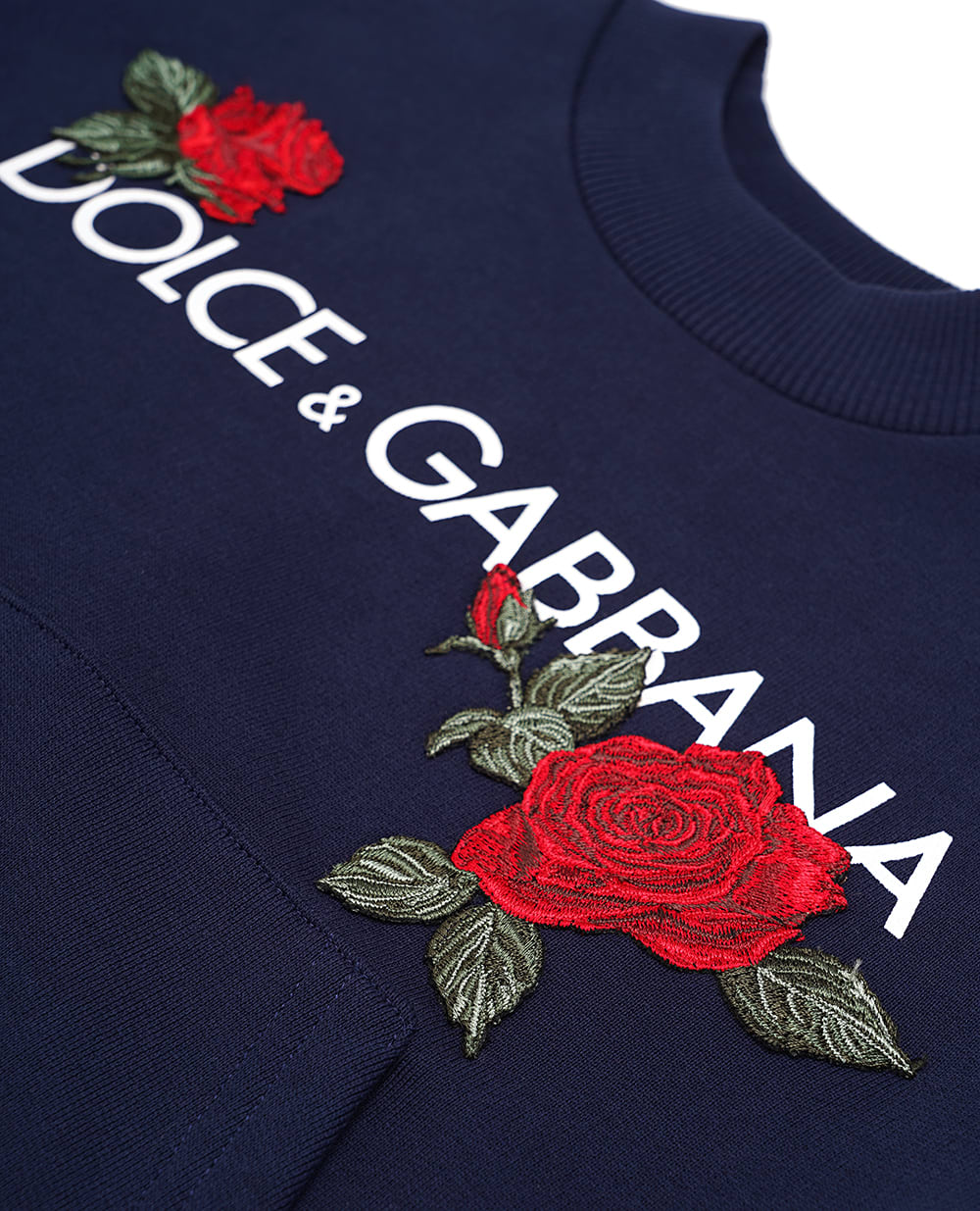 Детский свитшот Dolce&Gabbana Kids L5JW9A-G7J7V-S, темно-синий цвет • Купить в интернет-магазине Kameron