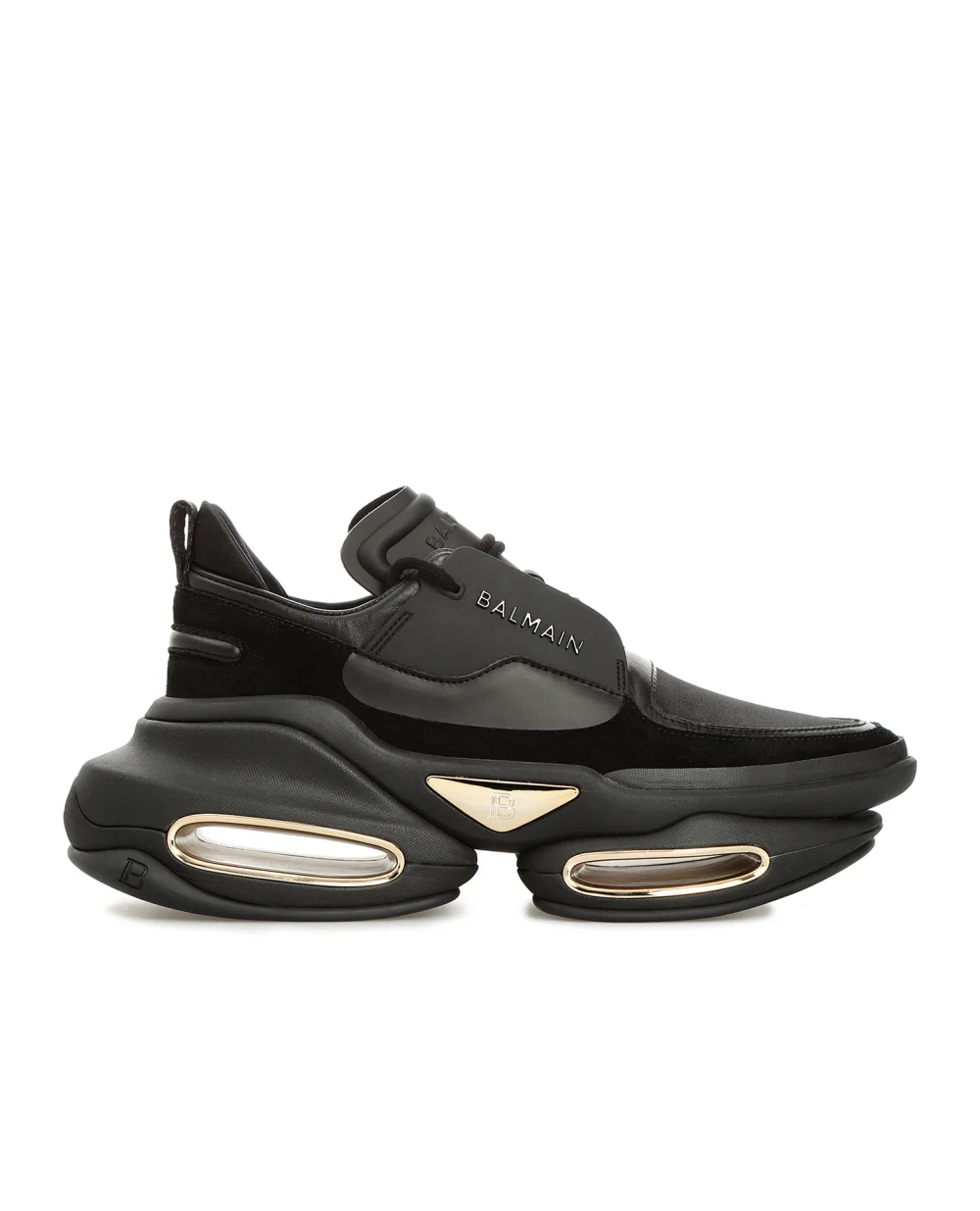 Кожаные кроссовки Balmain XN1VI541LSLD, черный цвет • Купить в интернет-магазине Kameron