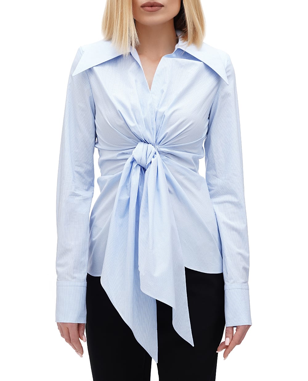 Блуза Balmain CF1HU153CE60, голубой цвет • Купить в интернет-магазине Kameron