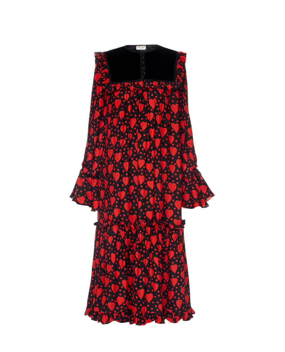 Шелковое платье Saint Laurent 660912-Y5D46, разноцветный цвет • Купить в интернет-магазине Kameron