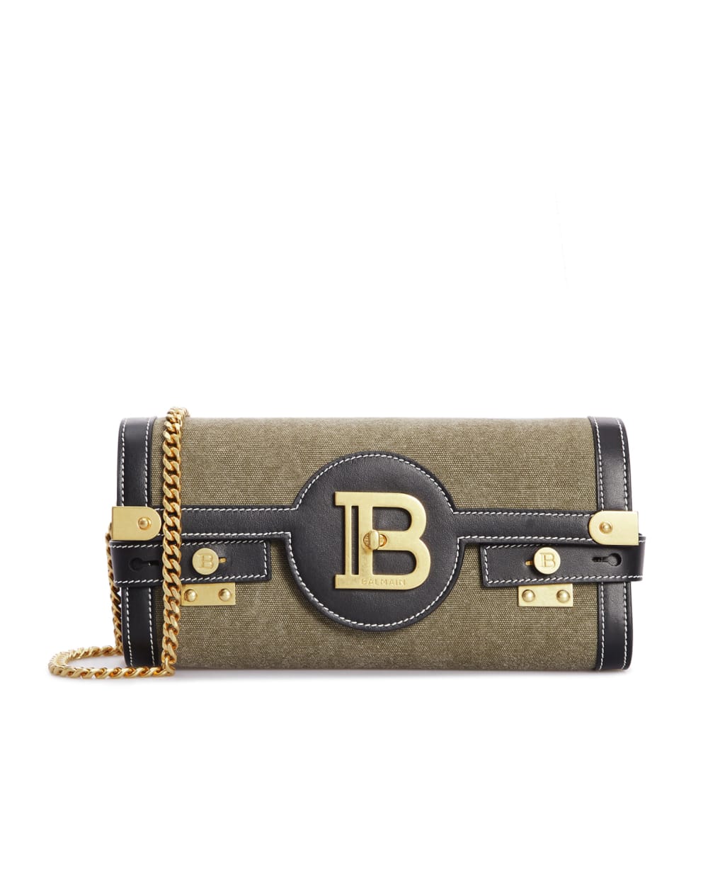 Сумка  B-Buzz Pouch 23 Balmain AN1LE596TCLB, оливковый цвет • Купить в интернет-магазине Kameron