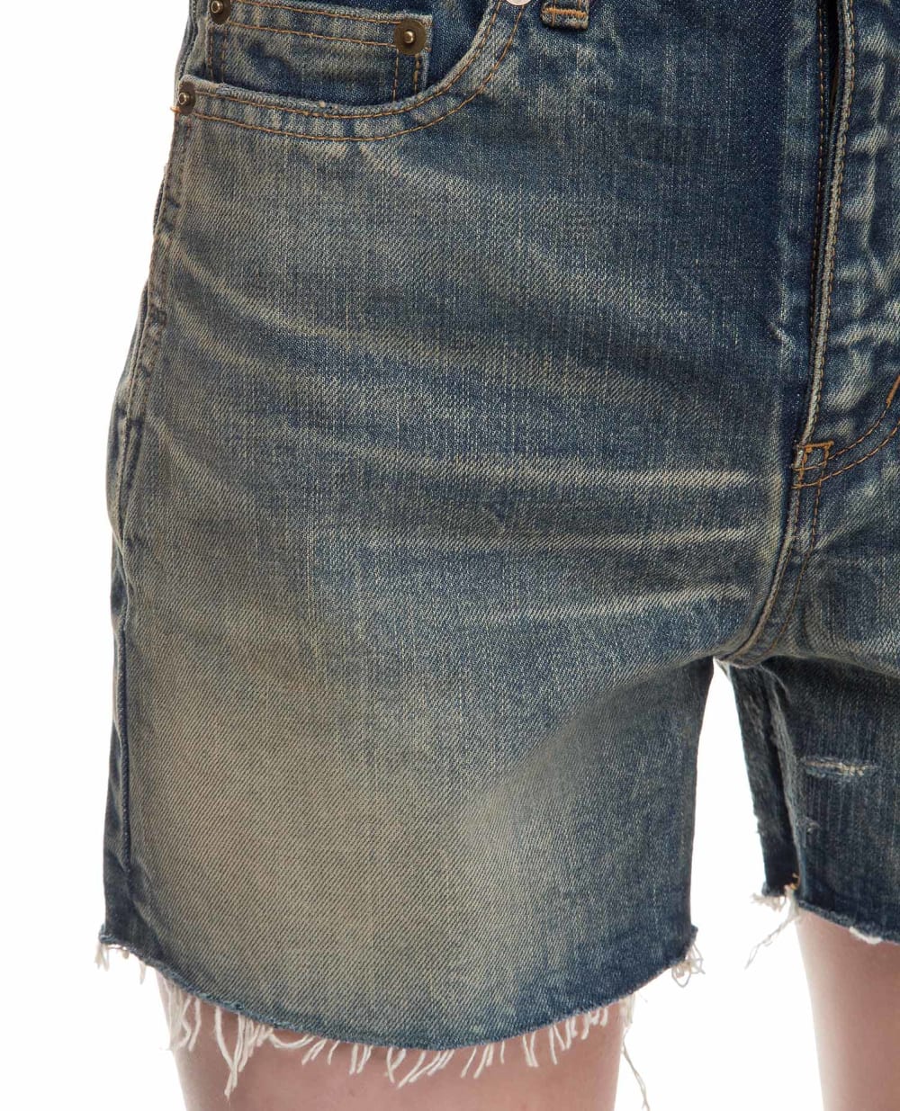 Джинсовые шорты Saint Laurent 611755-Y564V, синий цвет • Купить в интернет-магазине Kameron