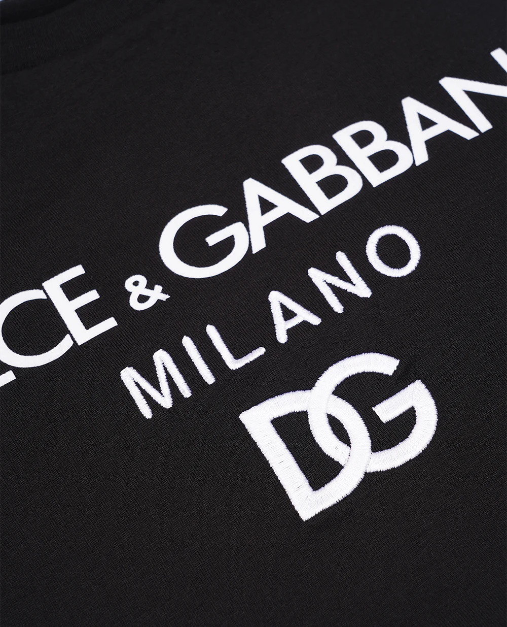 Детская хлопковая футболка Dolce&Gabbana Kids L4JTEY-G7E5G-S, черный цвет • Купить в интернет-магазине Kameron