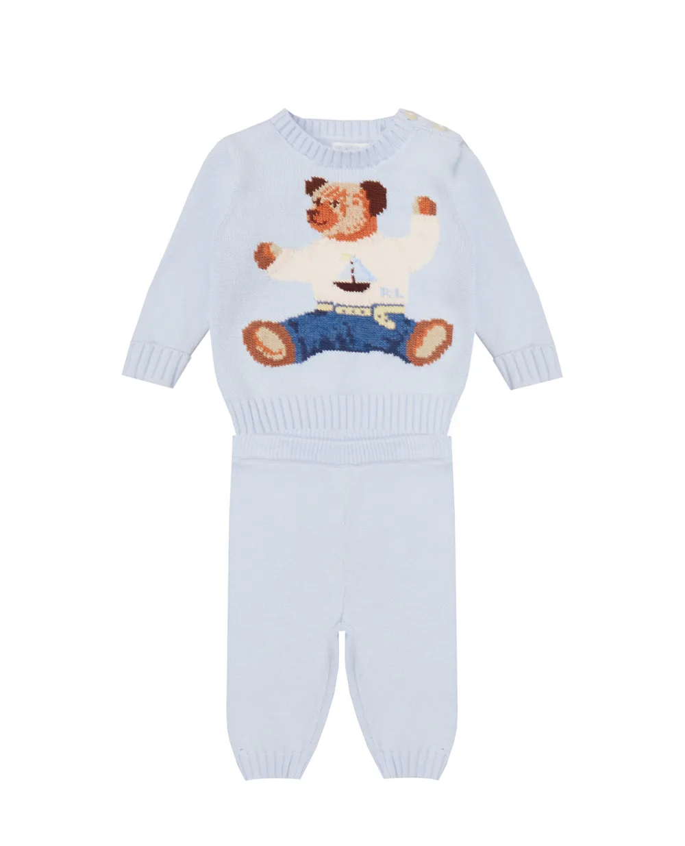 Костюм (свитер, брюки) Polo Ralph Lauren Kids 320835124001, голубой цвет • Купить в интернет-магазине Kameron