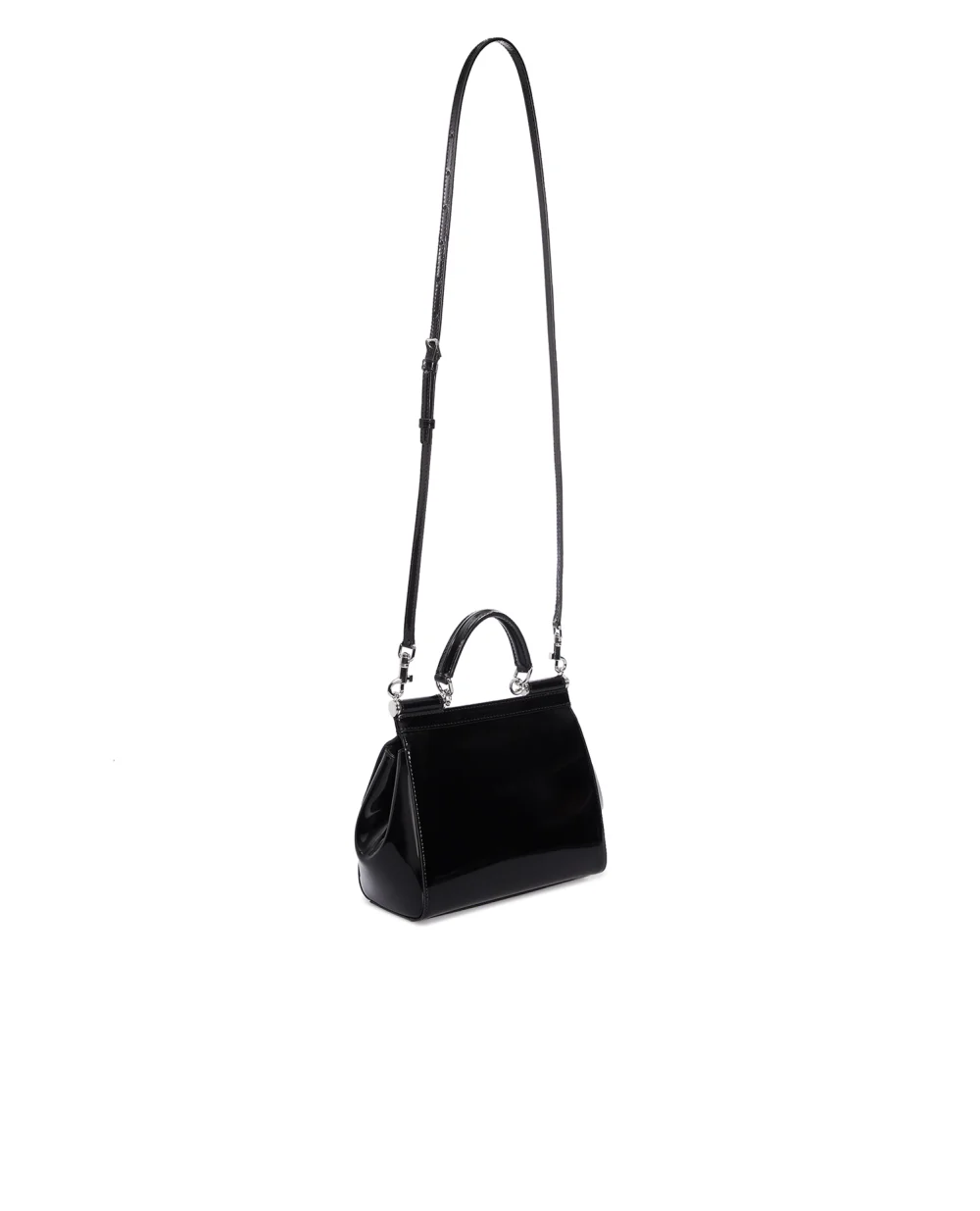 Кожаная сумка Sicily Dolce&Gabbana BB6003-AI413, черный цвет • Купить в интернет-магазине Kameron