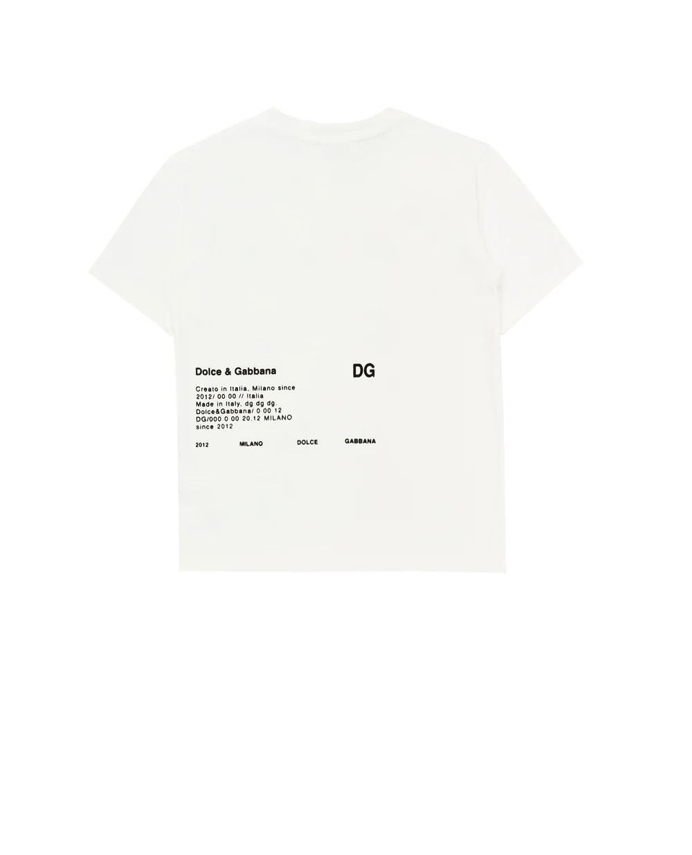 Футболка Dolce&Gabbana Kids L4JTDM-G7A8G-B, белый цвет • Купить в интернет-магазине Kameron