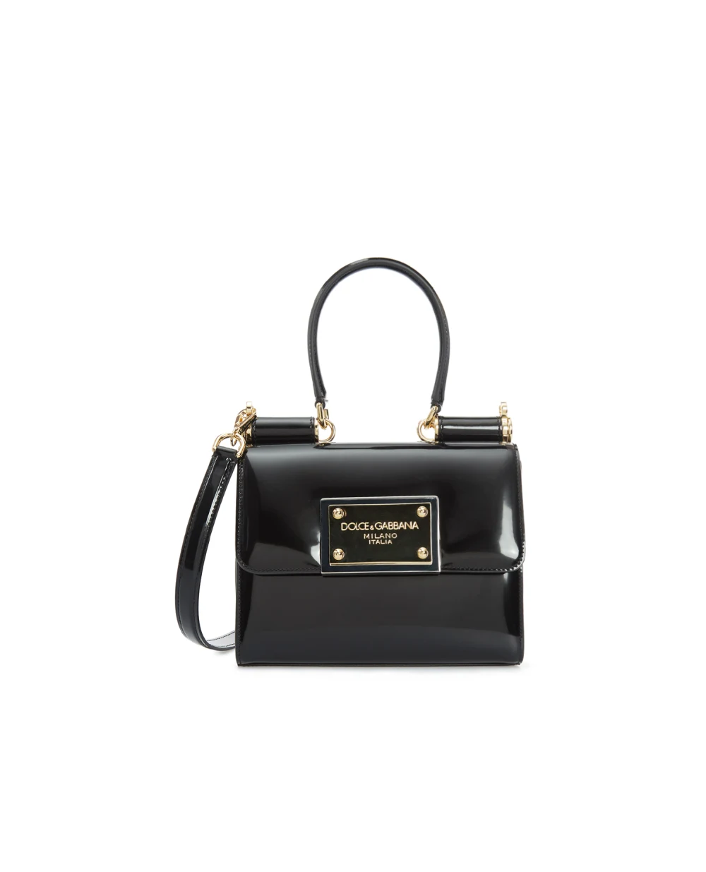 Кожаная сумка Sicily Dolce&Gabbana BB7026-A1037, черный цвет • Купить в интернет-магазине Kameron