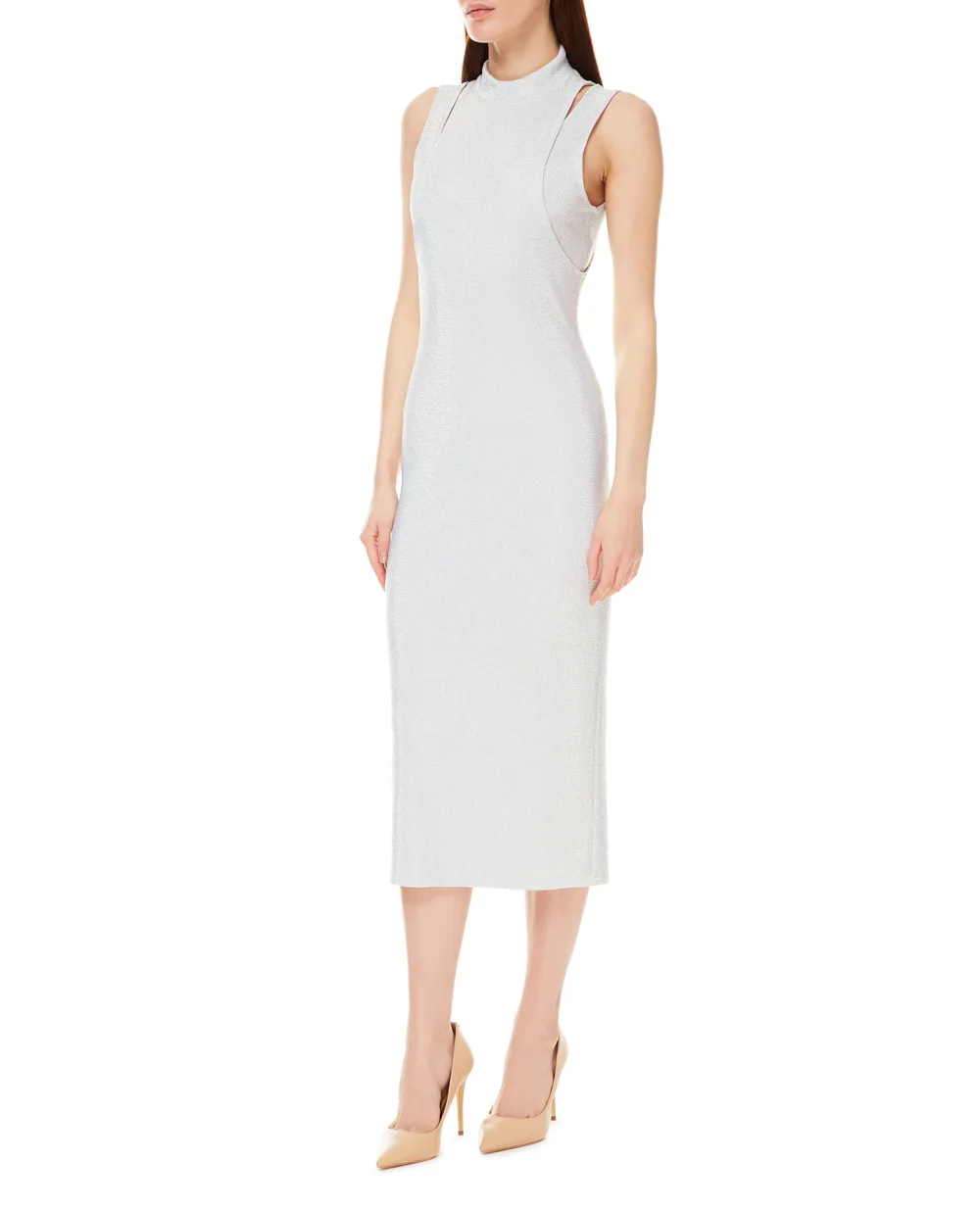 Платье Balmain WF0RJ070A115, серебряный цвет • Купить в интернет-магазине Kameron