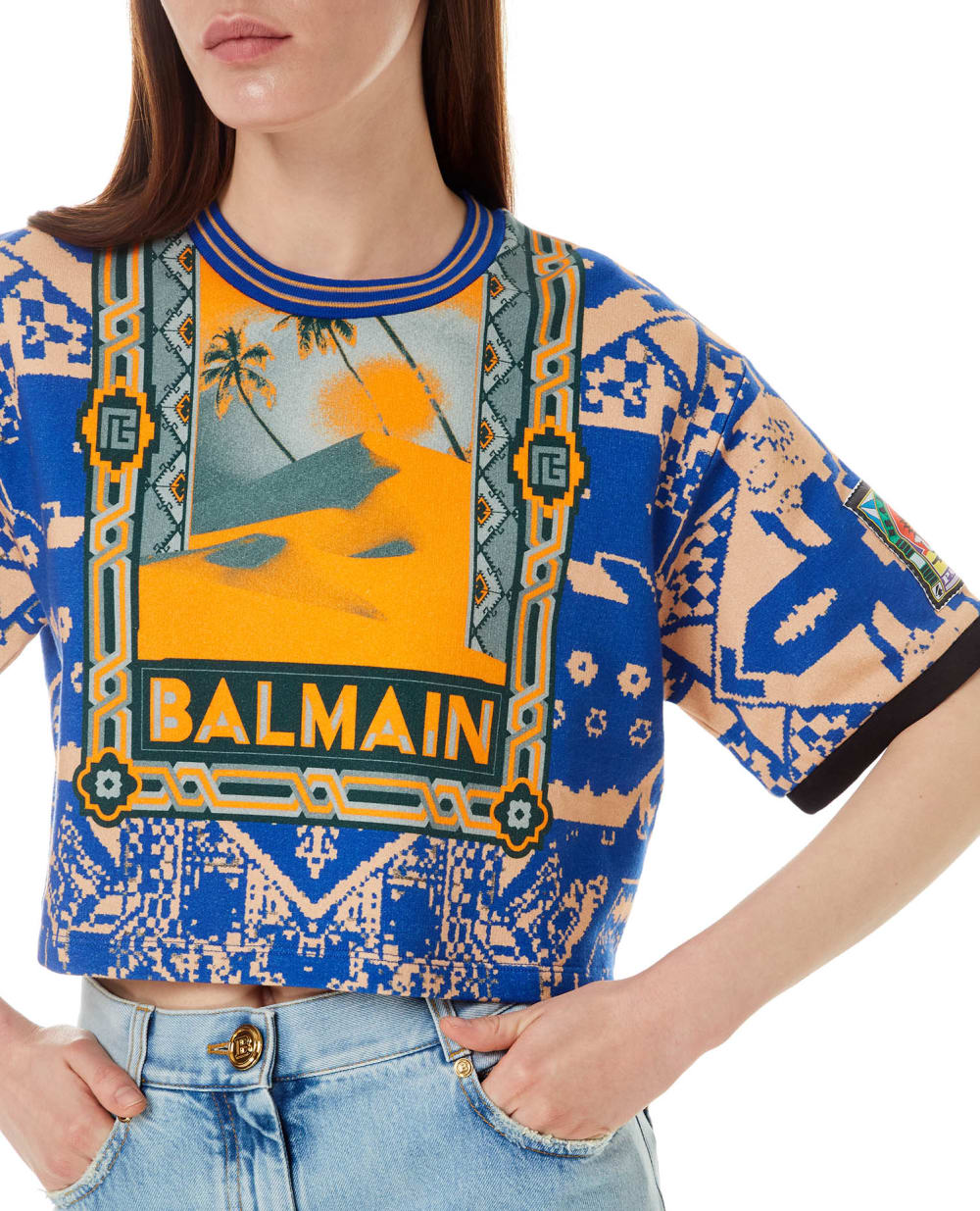 Футболка Balmain XF1EE020GB30, разноцветный цвет • Купить в интернет-магазине Kameron